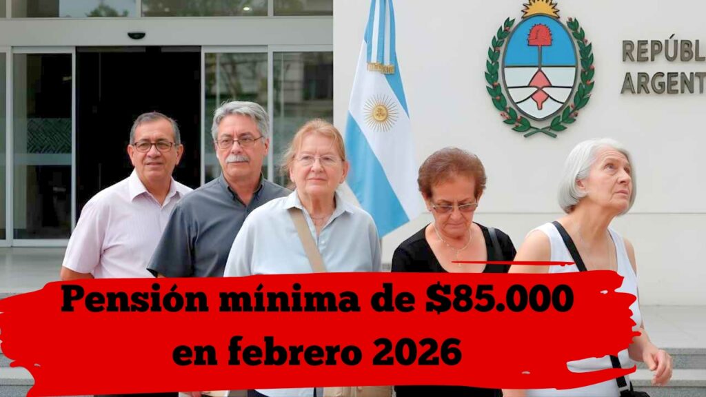 Argentina: Pensión mínima de $85.000 en febrero 2026 – quién cobra, cómo inscribirse y calendario oficial de pagos